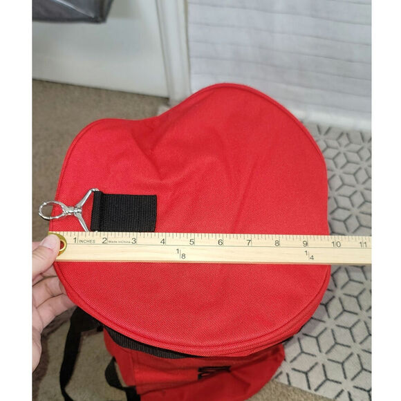 THIRTY-ONE BAGS SMALL RED DUFFLE TOTE BAG IN RED, W "LANDON" in BLACK - Picture 14 of 16